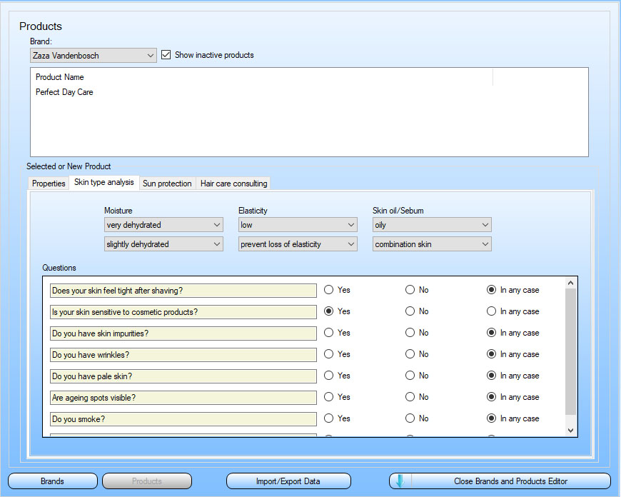 link the products to questions and answers in the software